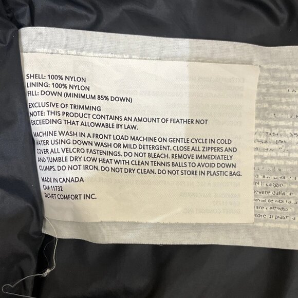 Outdoor Survival Canada Goose Down Black Parka Jacket Women's Small S - Picture 6 of 16